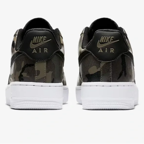 NIKE AIR FORCE 1 LV8 CAMOUFLAGE LOW TOP SNEAKERS WITH WHITE BOTTOM US SIZE 9.5 M - Picture 6 of 15